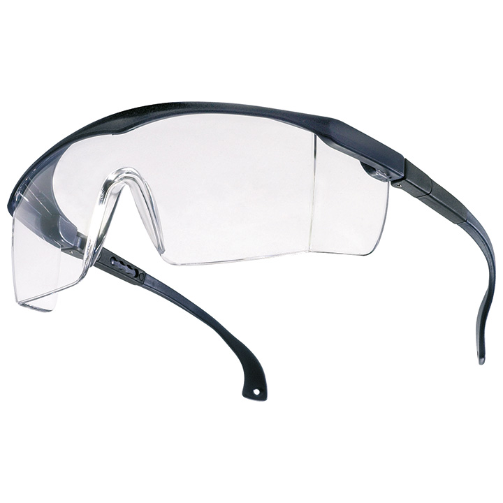 Lunettes de protection Basic, bleu, verre transparent, résistant aux rayures