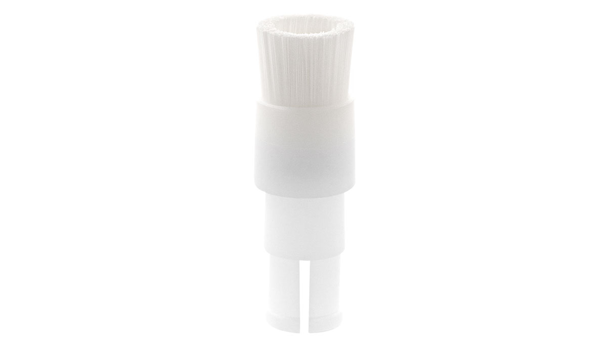 Brosse fine Ø 10 mm, nylon 0,08 mm, blanc, pour pompe à vide
(à utiliser avec adaptateur 310983)