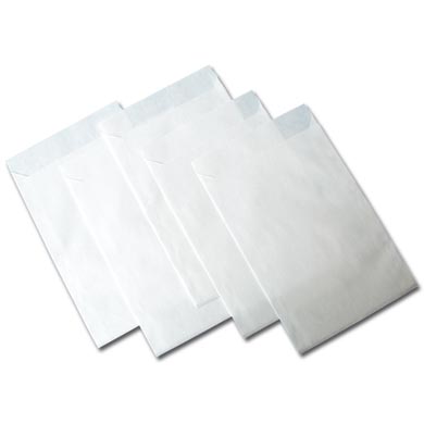 Boîte de 1.000 sachets blancs pour le service de réparation 105 x 150 x 20 mm clapet