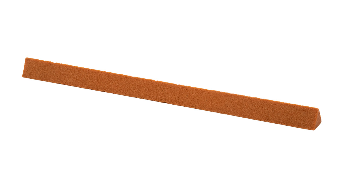 India pierre d'aiguisage, Triangulaire, 6 x 6 x 6 mm, Fin, Longueur 100 mm