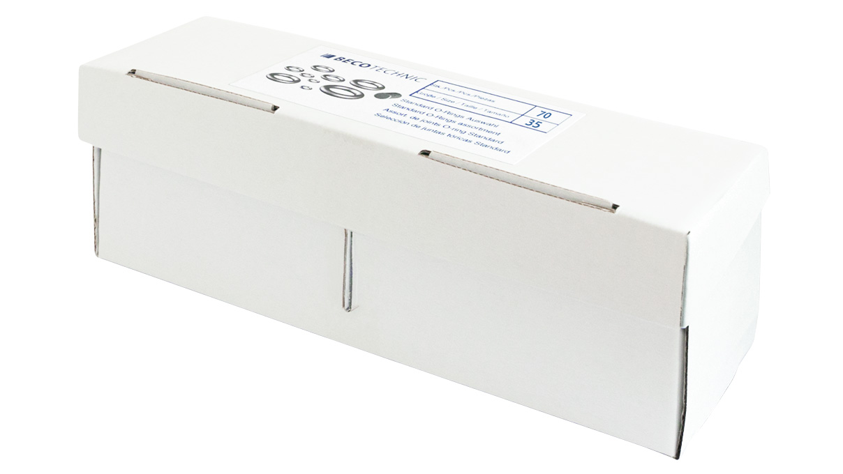 Assortiment de 70 (35x2) joints toriques standard extra grand Ø 41-62,6 mm