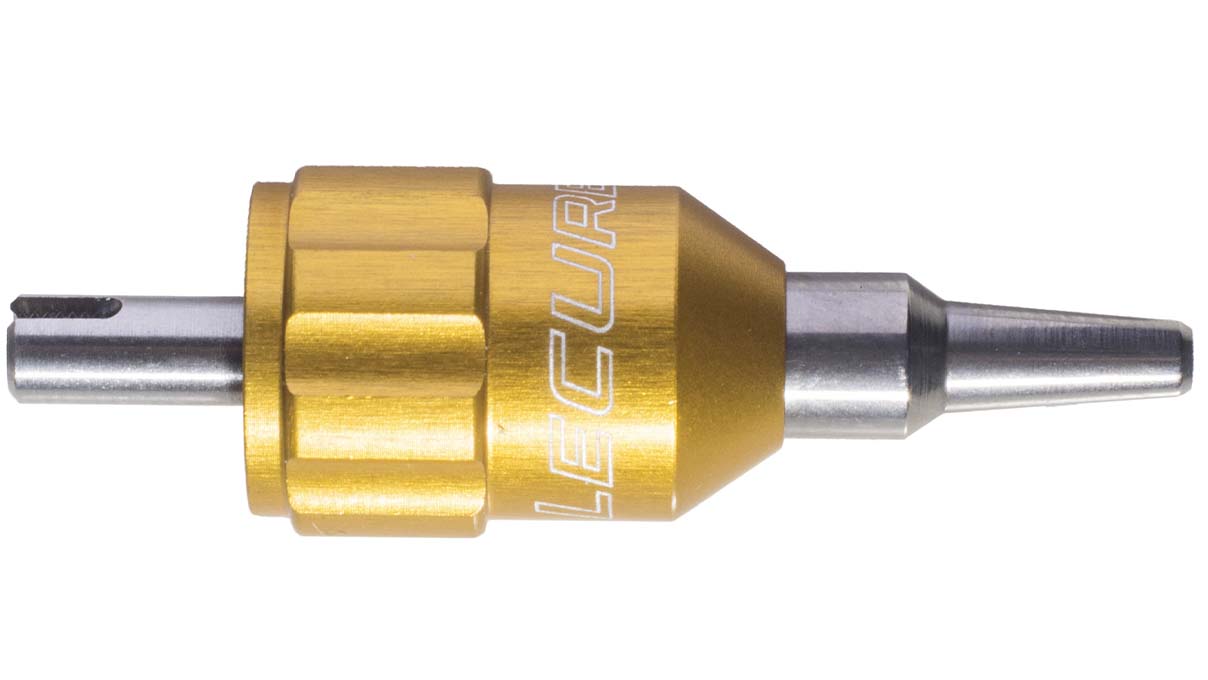 Lecureux tête de tournevis Screw-On, Ø 0,9 mm, jaune, avec porte-mèche