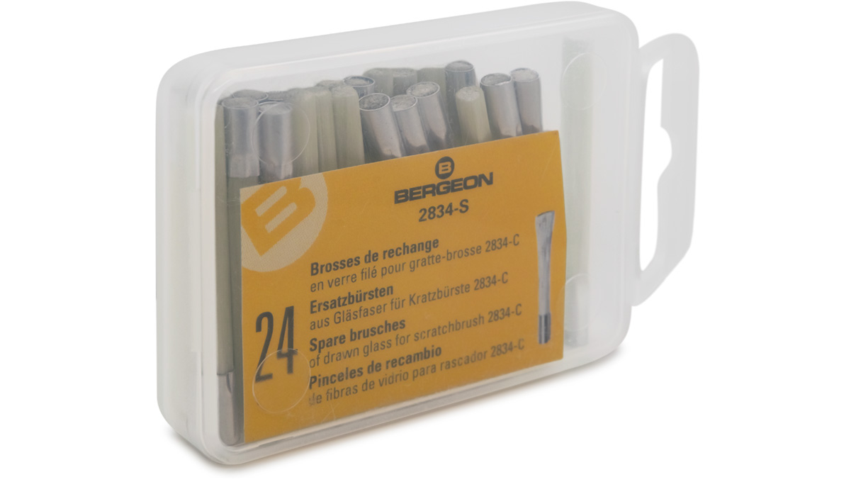 Bergeon 2834-S Brosses de rechange pour Bergeon 2834-C brosse à gratter, 24 pièces