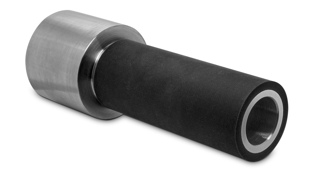 Poulie caoutchouc lisse Ø 40 (M8), Shore 80, noir, pour les machines Crevoisier