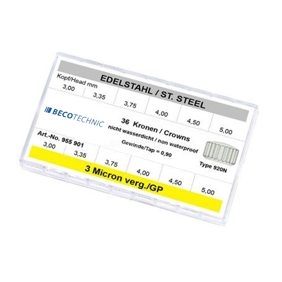 Assortiments de couronnes