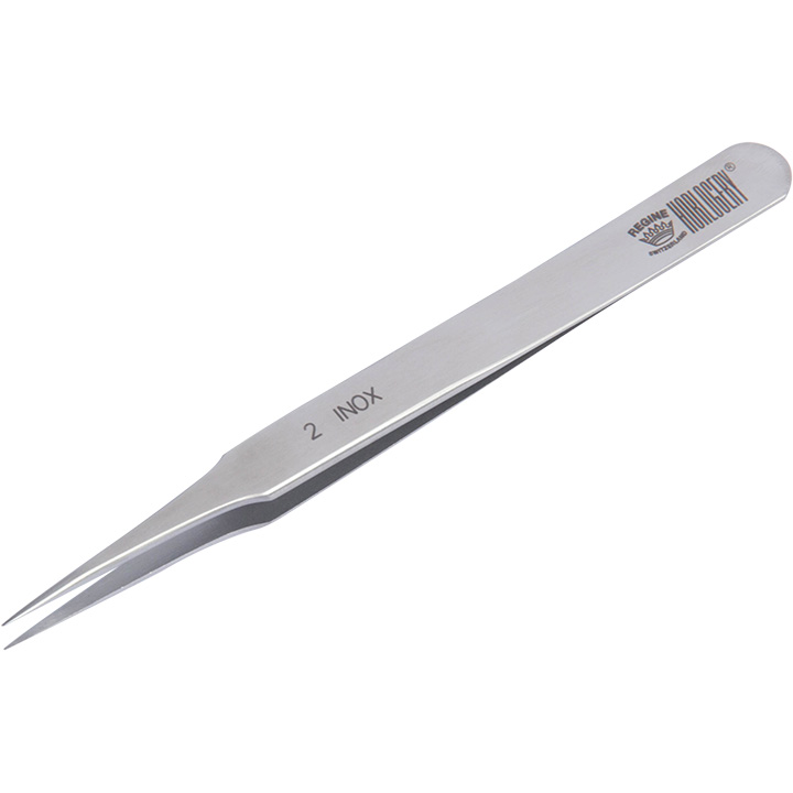 Pince à épiler 2 en Inox,  avec extrémité pointue, 120 mm, en bulk