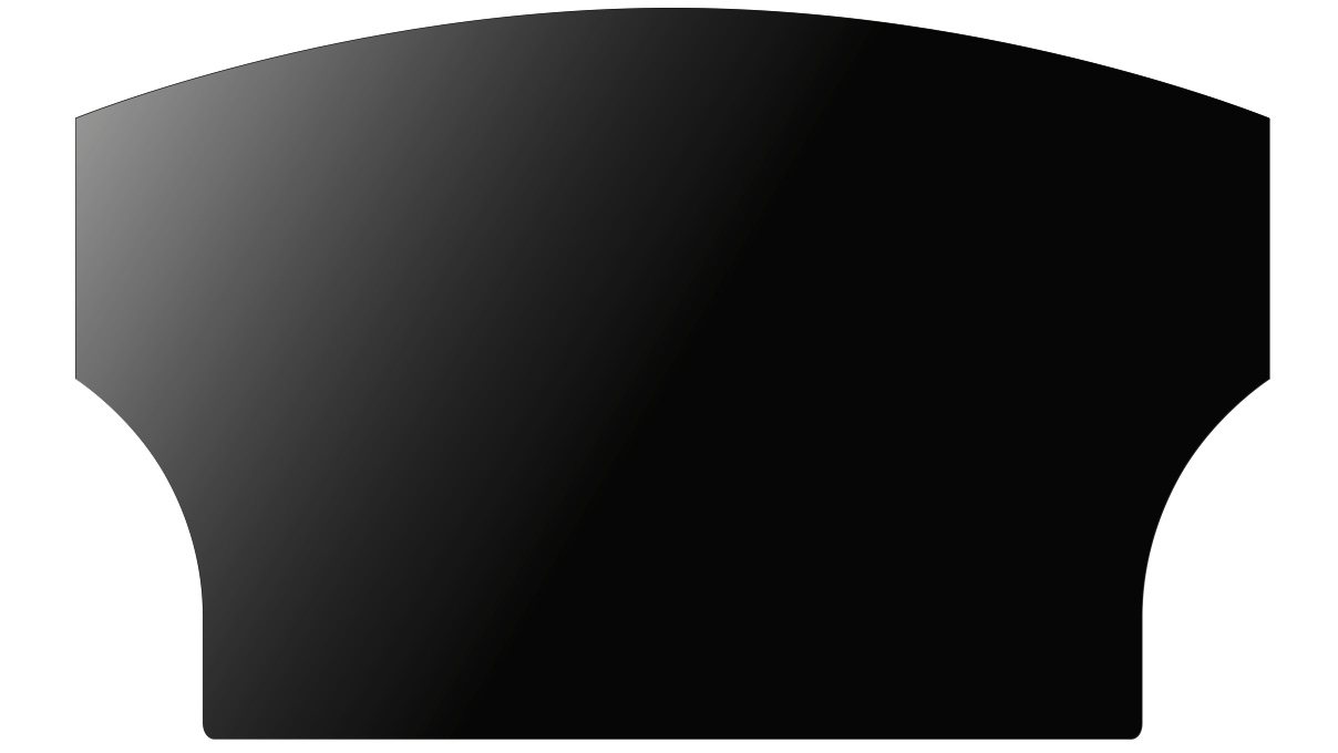 Tapis de travail antistatique, souple, forme incurvée, 317 x 194 mm, noir