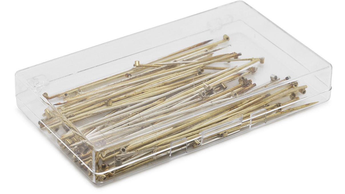 Assortiment d'épingles à broche, assorties, avec charnière tubulaire, argentées et plaquées or jaune, de 40
- 70 mm, 80 pièces