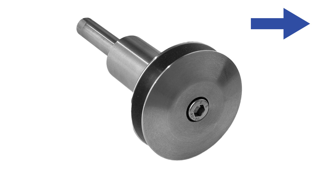 Porte-meule cylindrique pour pince de serrage, Ø 25 mm, droite, pour polisseuses Polimaxx