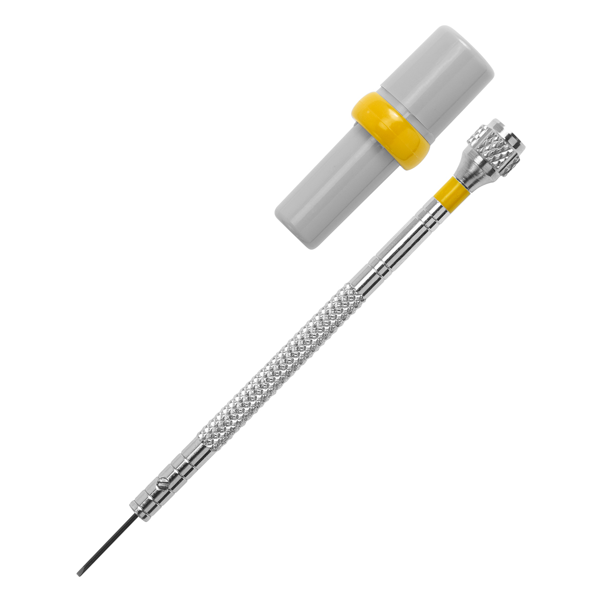 Tournevis à fente Basic, 1,8 mm, meulé en V, jaune foncé, 3 mèches de rechange