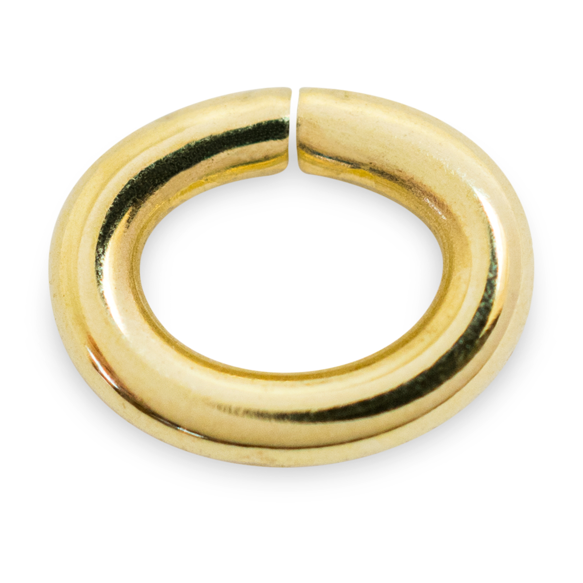 Anneaux brisés ovals, 333/- Or jaune, Ø 8 mm, Épaisseur 1,2 mm