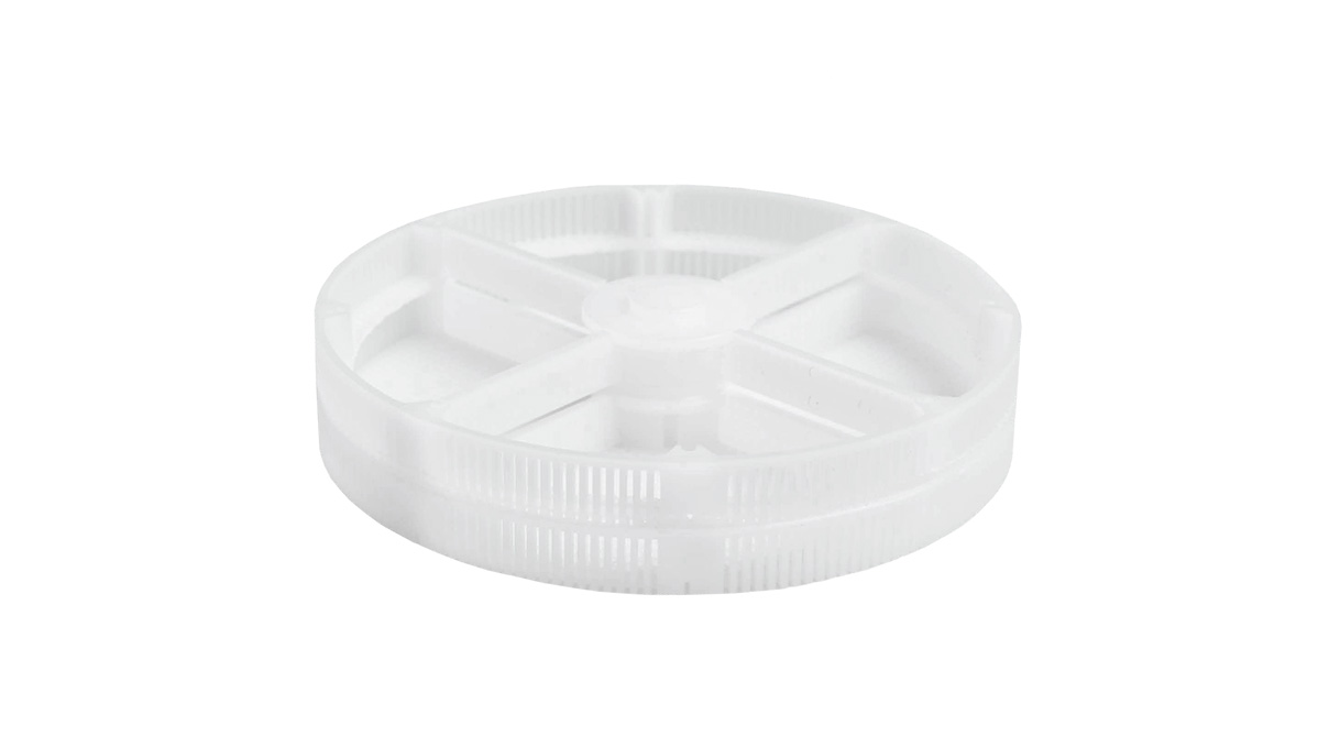 Panier, plastique, hauteur 16 mm, Ø 80 mm, 4 séparations