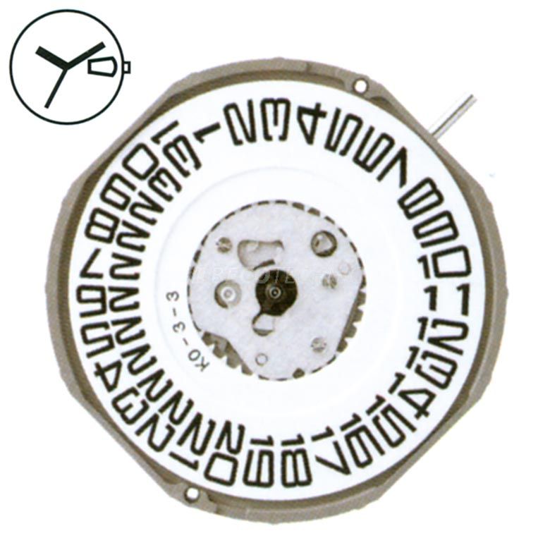 Mvt. Miyota 2453/2415 13 1/2''' DATE3 SC BIG DATE Quartz (377 | SR626SW)