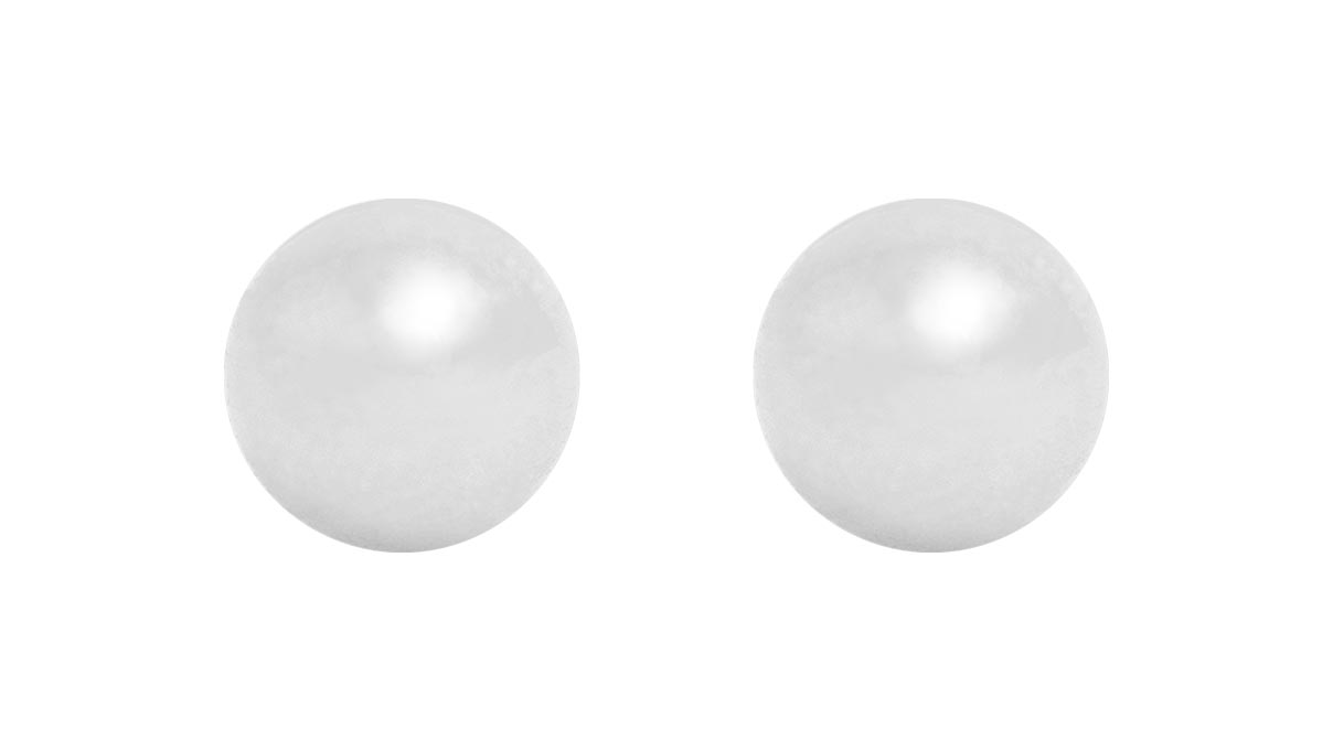 QPP Ohrstecker A1, Ball Ø 3 mm, Edelstahl weiß, 1 Paar