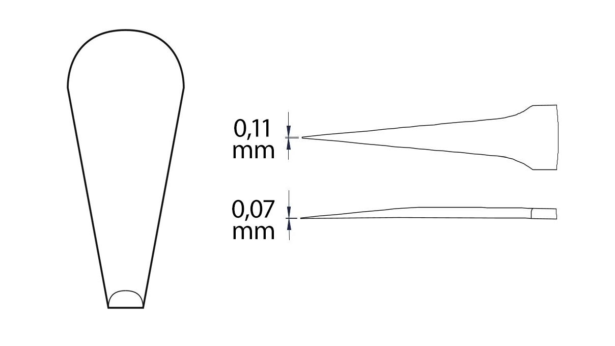 Beco Technic brucelles, Forme 4, Alliage spécial, NC, 110 mm