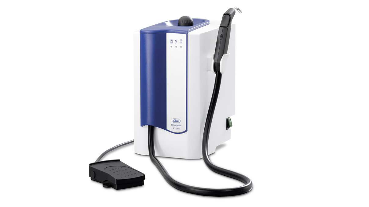 Elmasteam 4.5 basic HP avec pièce à main, pédale de commande et tuyau de 1,3 m, 4,5 bar