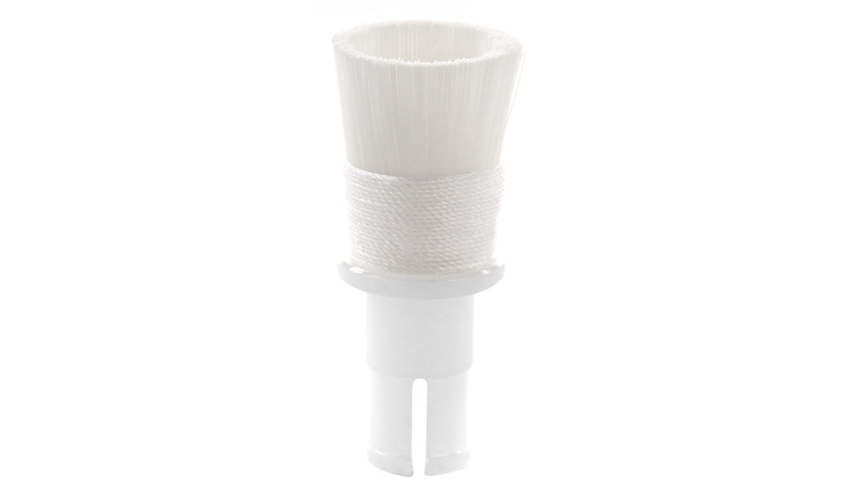 Brosse fine Ø 15 mm, nylon 0,08 mm, blanc, pour pompe à vide