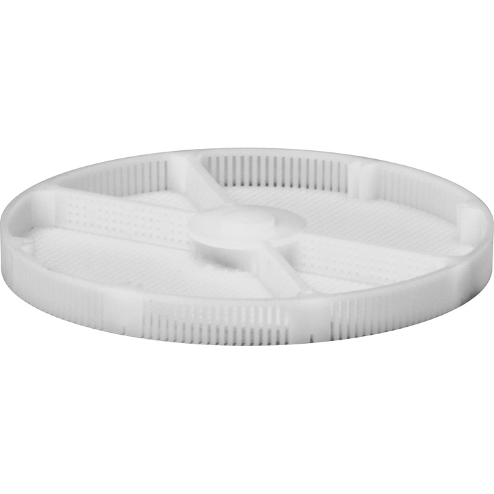 Panier en plastique, hauteur 8 mm (hauteur intérieure 6,5 mm), Ø 80 mm, avec 4 cloisons, N° 15930 pour ACS900
