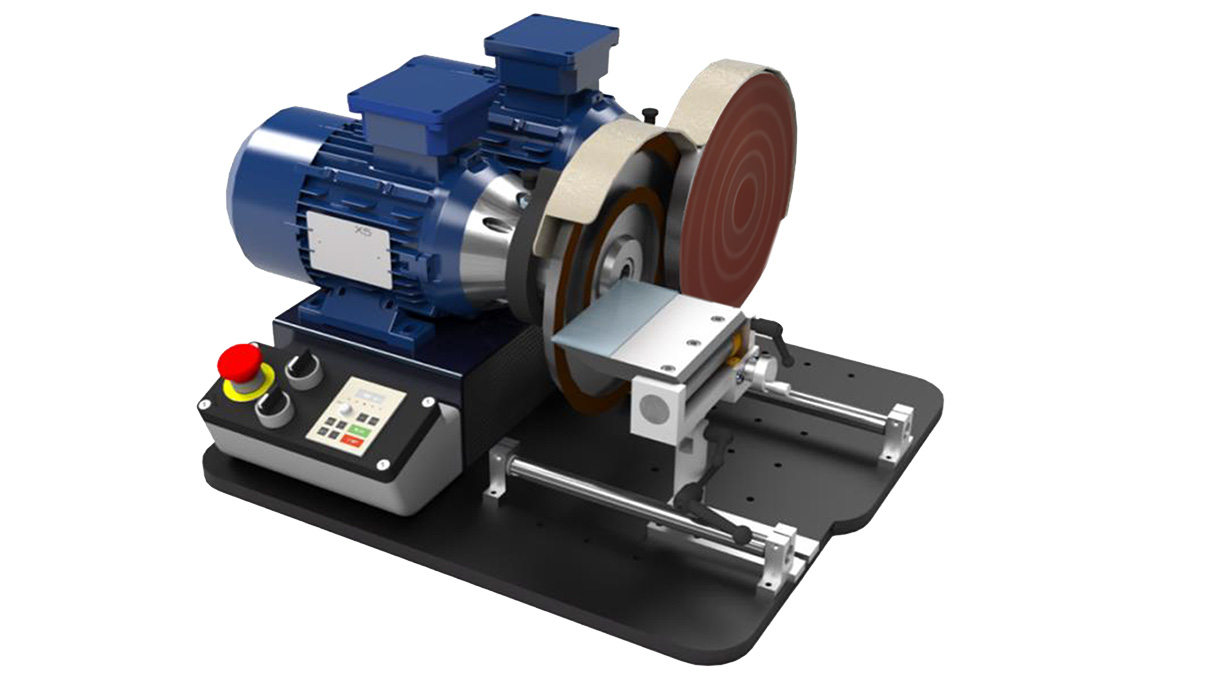 Micromecalp X550 DUO – Machine de lapidage double avec arbre universel pour disques ou arbres de polissage, livrée avec 2 disques
Ø 240 mm et barres de lapidage, vitesse variable 0–1 800 tr/min, 230 V