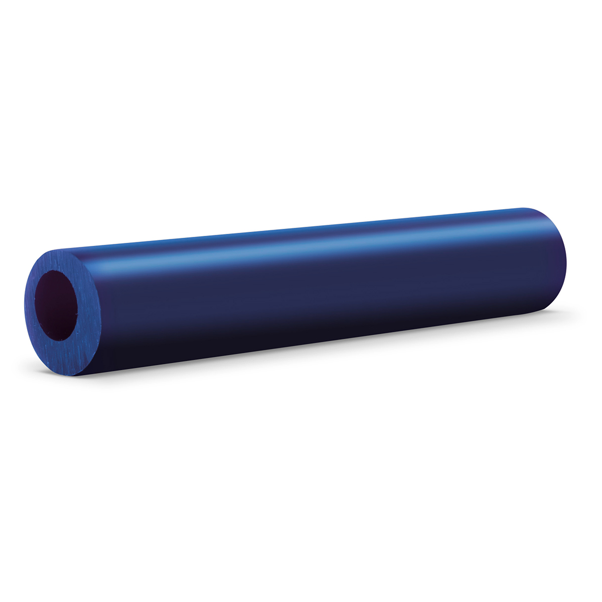 Tube de cire, Ø 27 mm, avec trou décalé, bleu, souple
