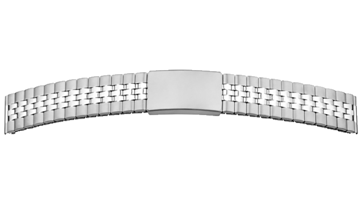Bracelet de montre Flex, acier inoxydable, largeur 18 mm, cornes 20 mm, longueur 165 mm