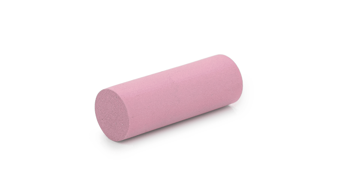 Polissoir Universal, rosé, cylindre, Ø 7 x 20 mm, souple, grain très fin