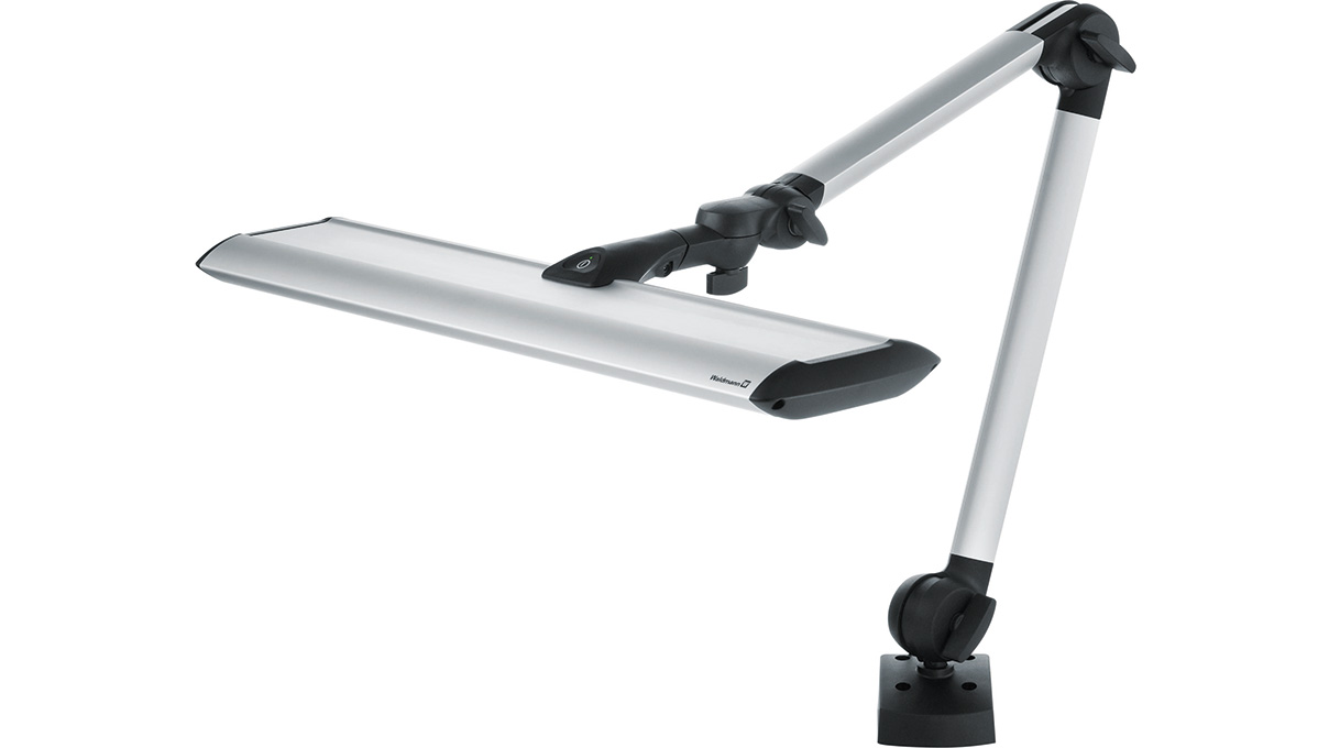 Waldmann Taneo TND 2100 luminaire, 5000 K, diffuseur opal blanc, bras court