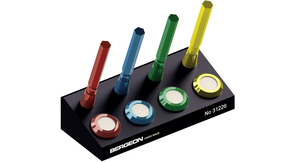 Bergeon 31226-A Socle en matière synthétique pour quatre pique-huile