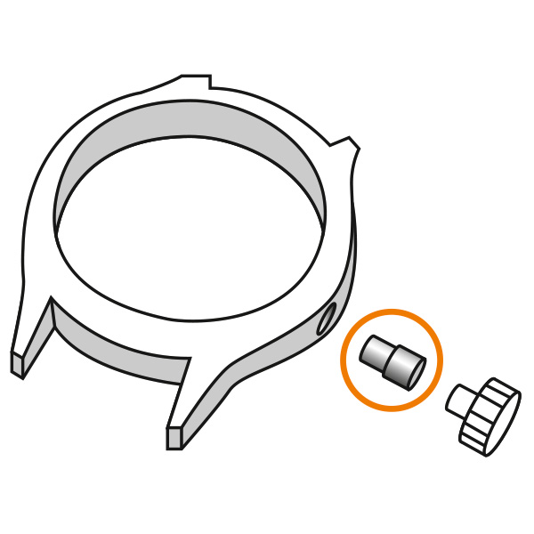 Tubus pour Couronne à vis, acier inoxydable, Tubus Ø 3,0, extérieur-Ø 1,95, Intérieur-Ø 1,68