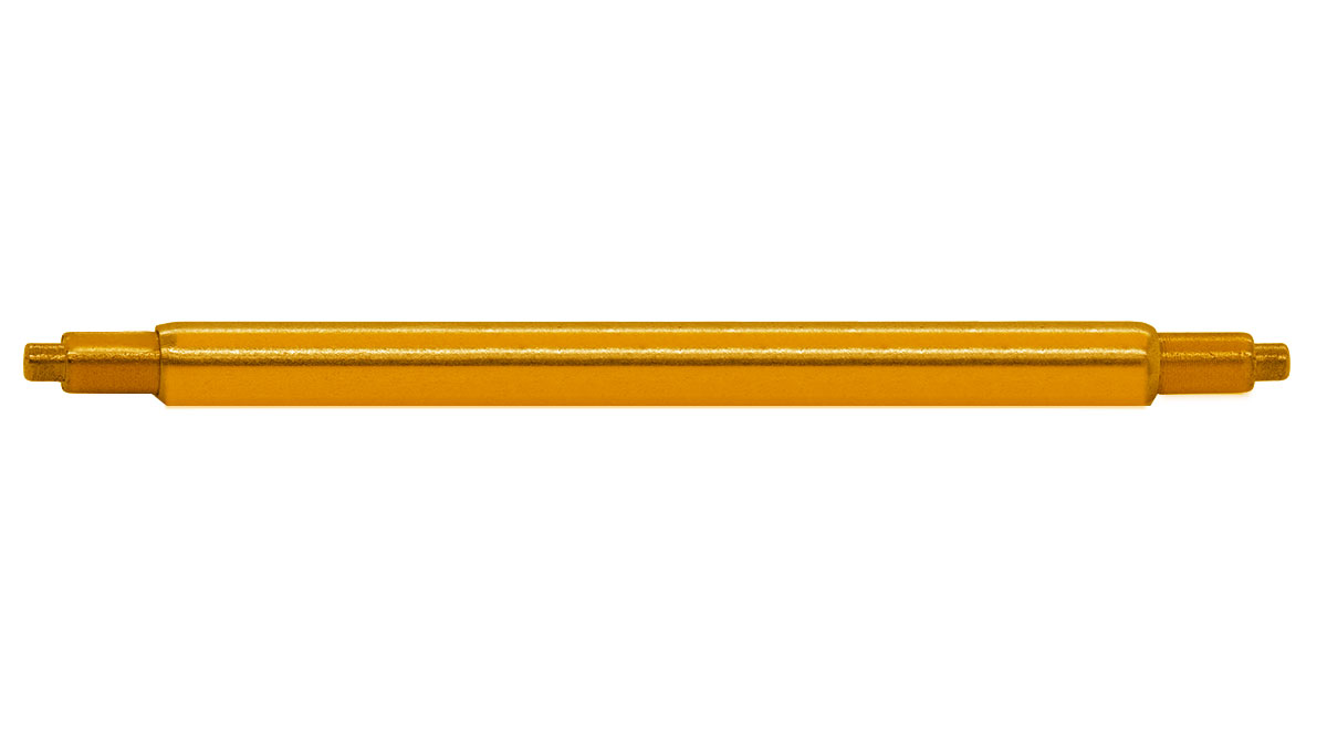 Barrettes téléscopiques jaunes, tuyau Ø 1,8 mm, longueur 18-22 mm
