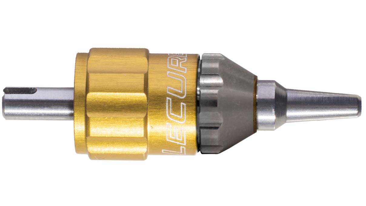 Lecureux tête de tournevis Screw-On, réglable, Ø 0,9 mm, jaune, avec porte-mèche