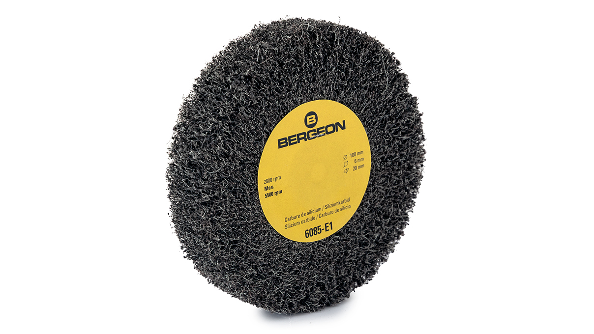 Bergeon 6085-E1 brosse abrasive circulaire, siliciure de carbone, moyen, pour le ponçage des métaux