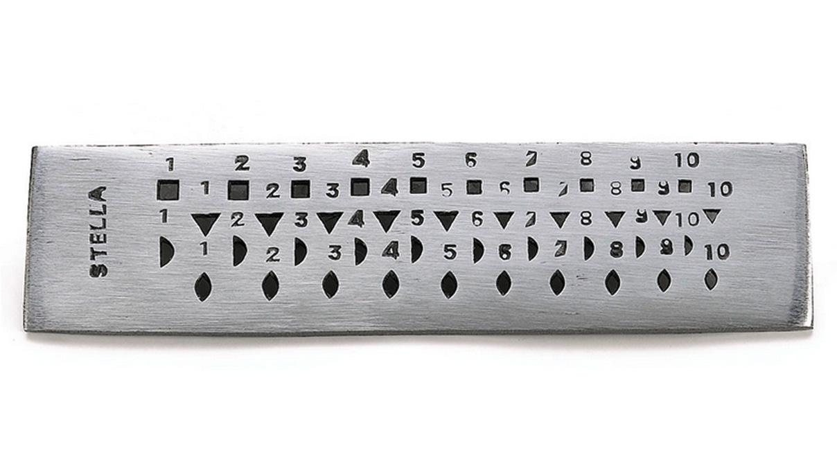 Filières à étirer universel, Acier, 10 trous de chaque, carré, triangulaire, semi-circulaire et ovale