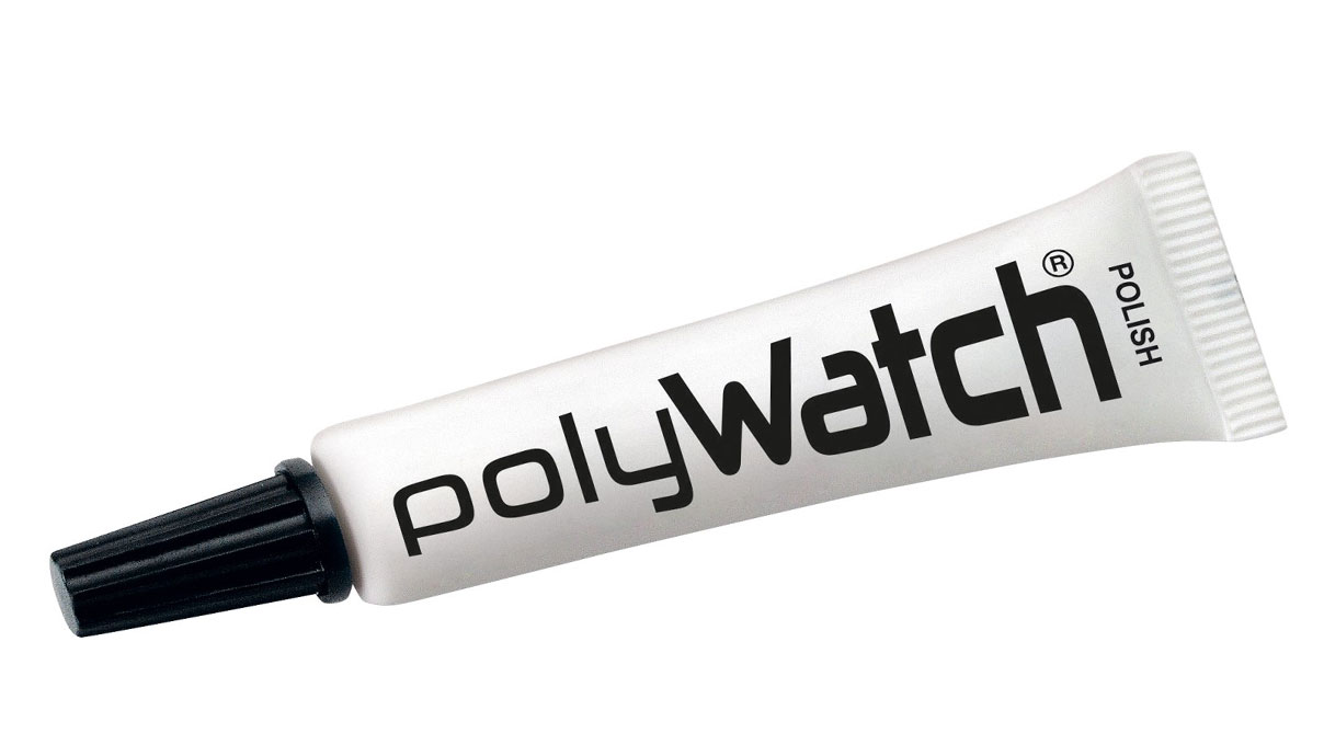polyWatch Plastic Polish présentoir de vente, pâte à polir pour verre de montre
