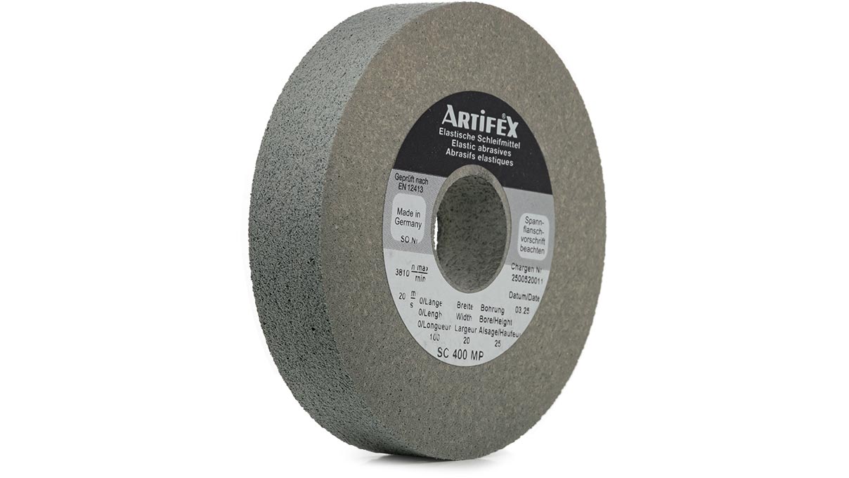 Artifex meule SC 400 MP, grain très fin, dureté moyenne, Ø 100 x 20 mm, alésage Ø 25 mm