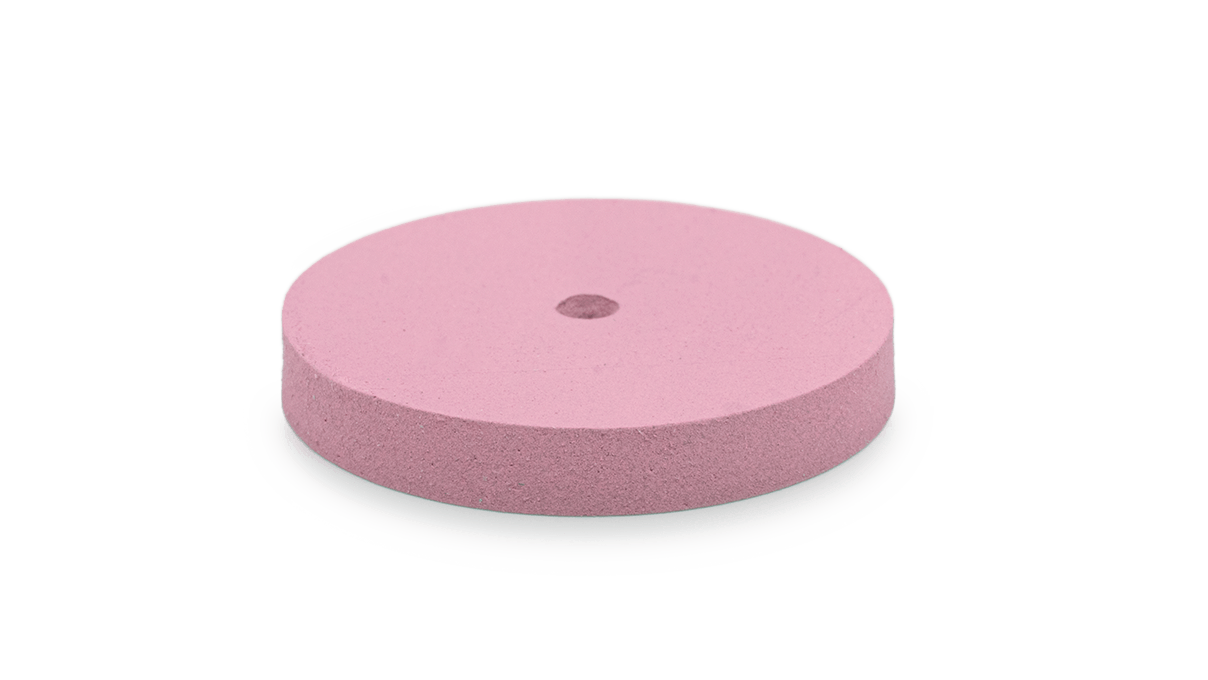 Polissoir Universal, rosé, roue, Ø 22 x 3 mm, souple, grain très fin