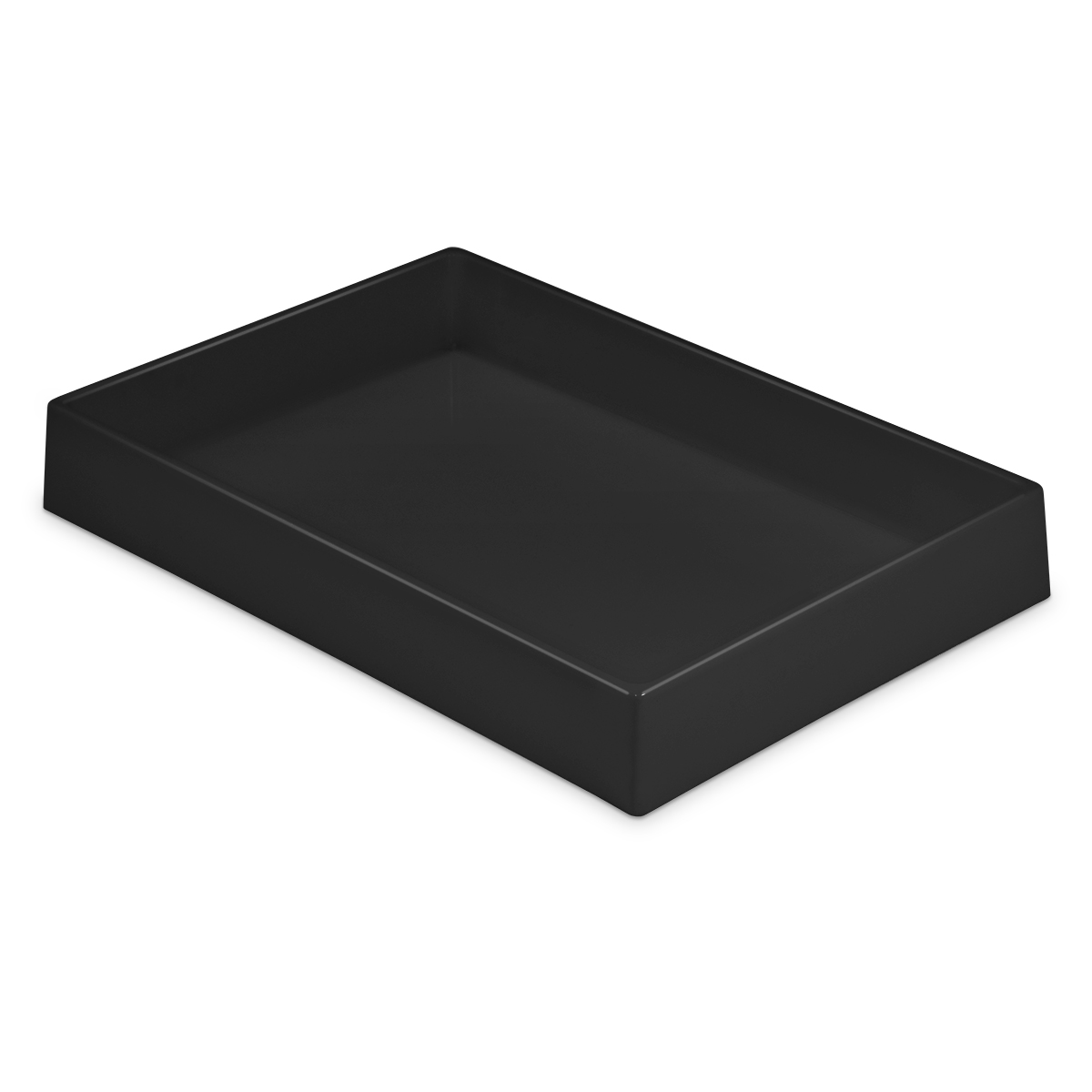 Plateaux creux, noir, dimensions intérieurs 330 x 50 x 220 mm, empilables, polystyrène