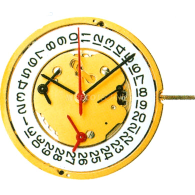 Mvt. Ronda 5130.D 12 1/2''' DATE4 SC Quartz (395 | SR927SW) - Plaqué or, Swiss Made