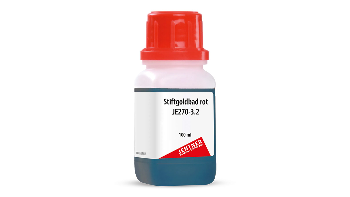 Jentner electrolyte d'or rouge JE270-3.2 pour stylet, 2 g Au/100 ml, prêt à l'emploi, 100 ml