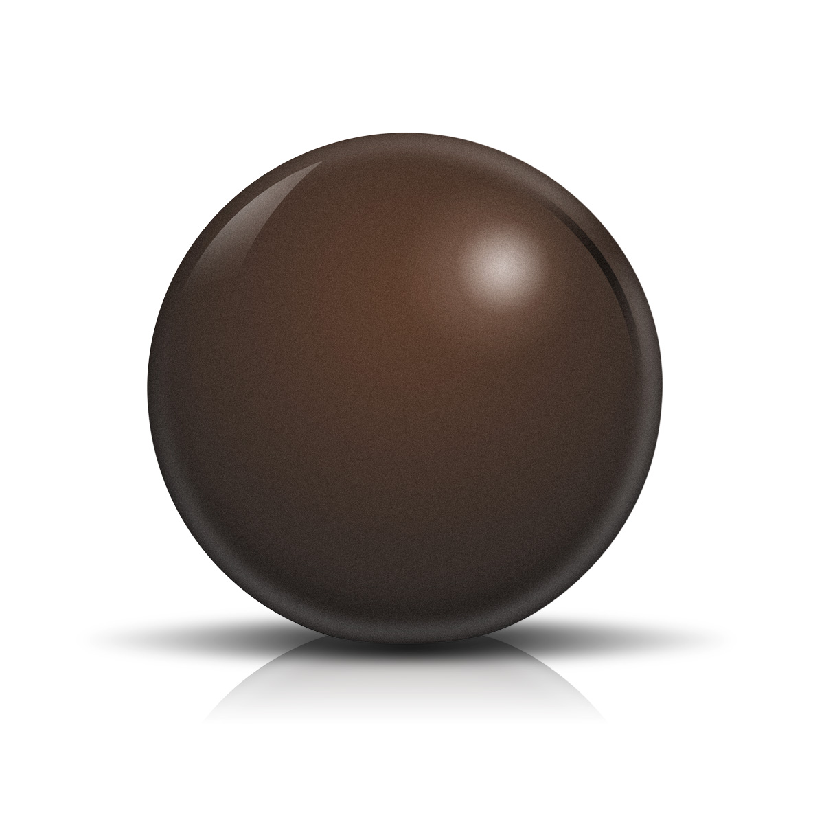 Decorative Sphere, small, high gloss finish, brown, LxWxD ca. 10,5 x 10,5 x 9,5 cm