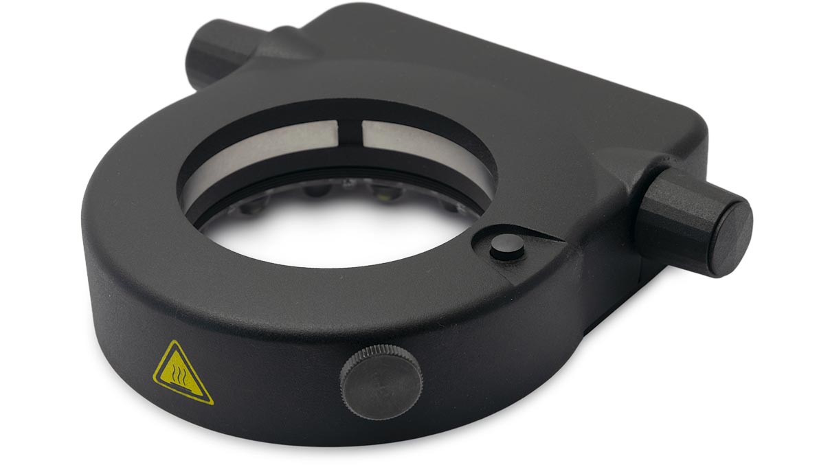 Lampe annulaire à LED haute puissance (HPRL), segmentable, 8 LED haute puissance avec optique annulaire, optique montable
pour zone proche ou lointaine