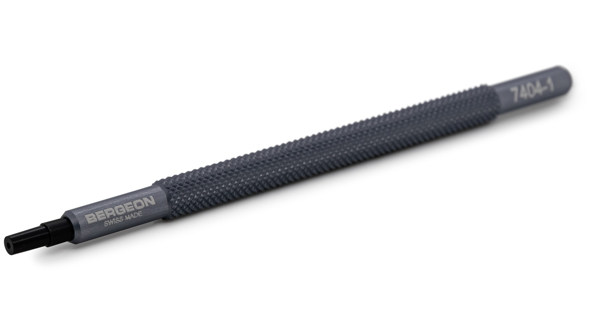 Bergeon 7404-1 Outil à poser les aiguilles avec 2 pointes Delrin, Ø 0,5 / 1 mm