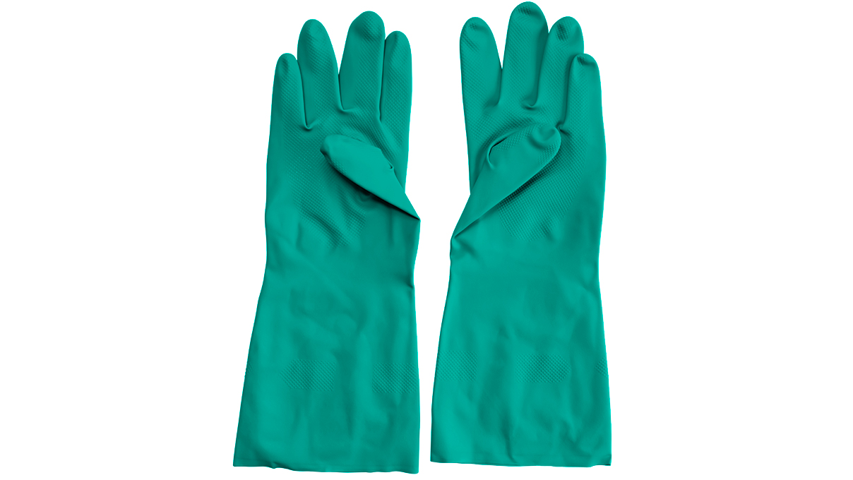 Gants de protection chimique, à haute résistance de la rupture, caoutchouc nitrile, taille S / 7