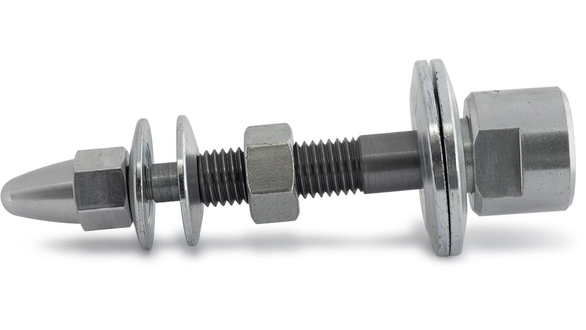 Rallonge gauche avec flasques et écrous pour Vitax tour à polir V1