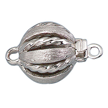 Fermoirs de colliers en perles 925/- argent rhodium Ø 9 mm