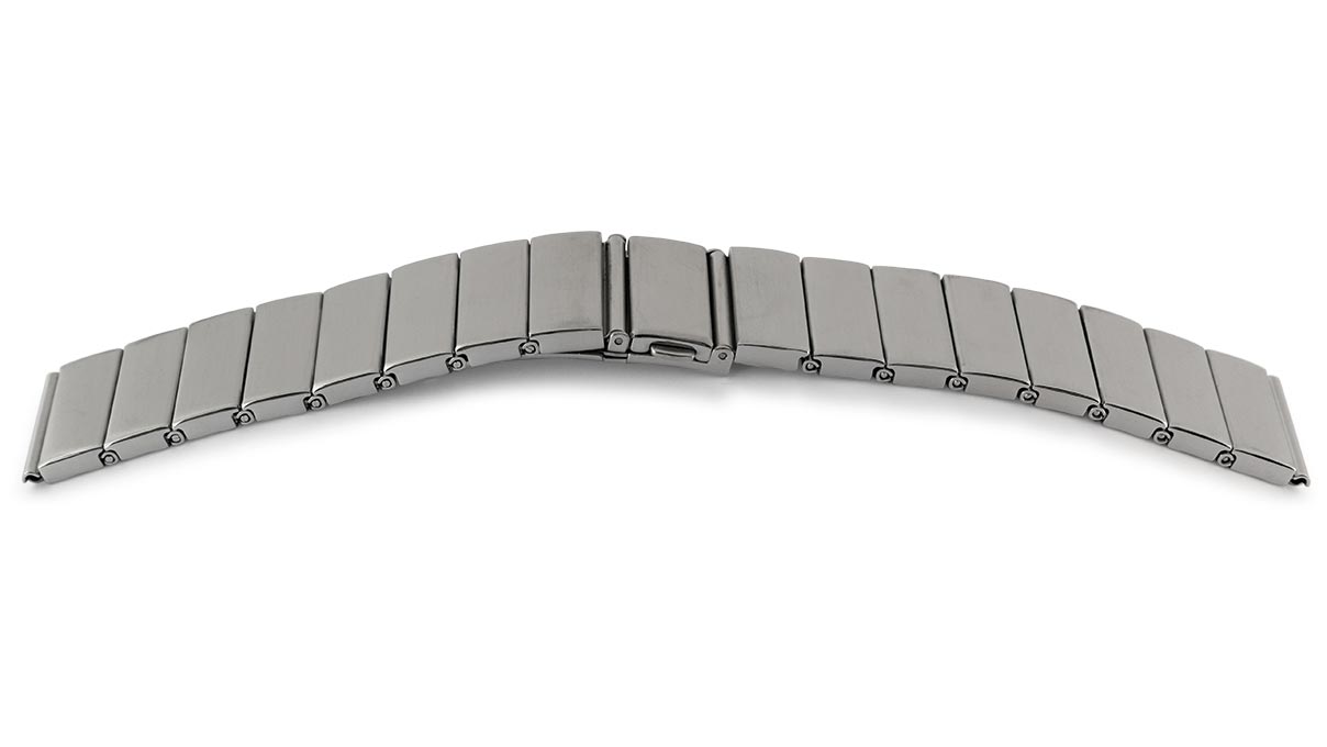 Uhrband Sport, Edelstahl, massive Optik, Breite 22 mm, Anstoß 22 mm, Länge 165 mm