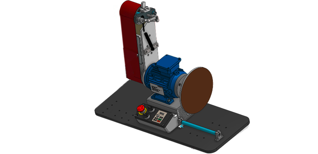 Micromecalp X550 EVO Machine de rectification et de lapidage avec système de ponçage à bande et arbre universel pour le
changement entre disques et tiges, incl. disque de 240 mm et rouleau 80 SH, 230 V
