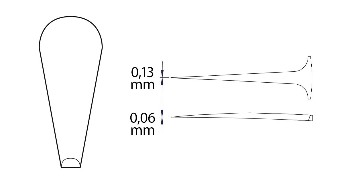 Beco Technic brucelles, Forme 5, Alliage spécial, NC, 110 mm