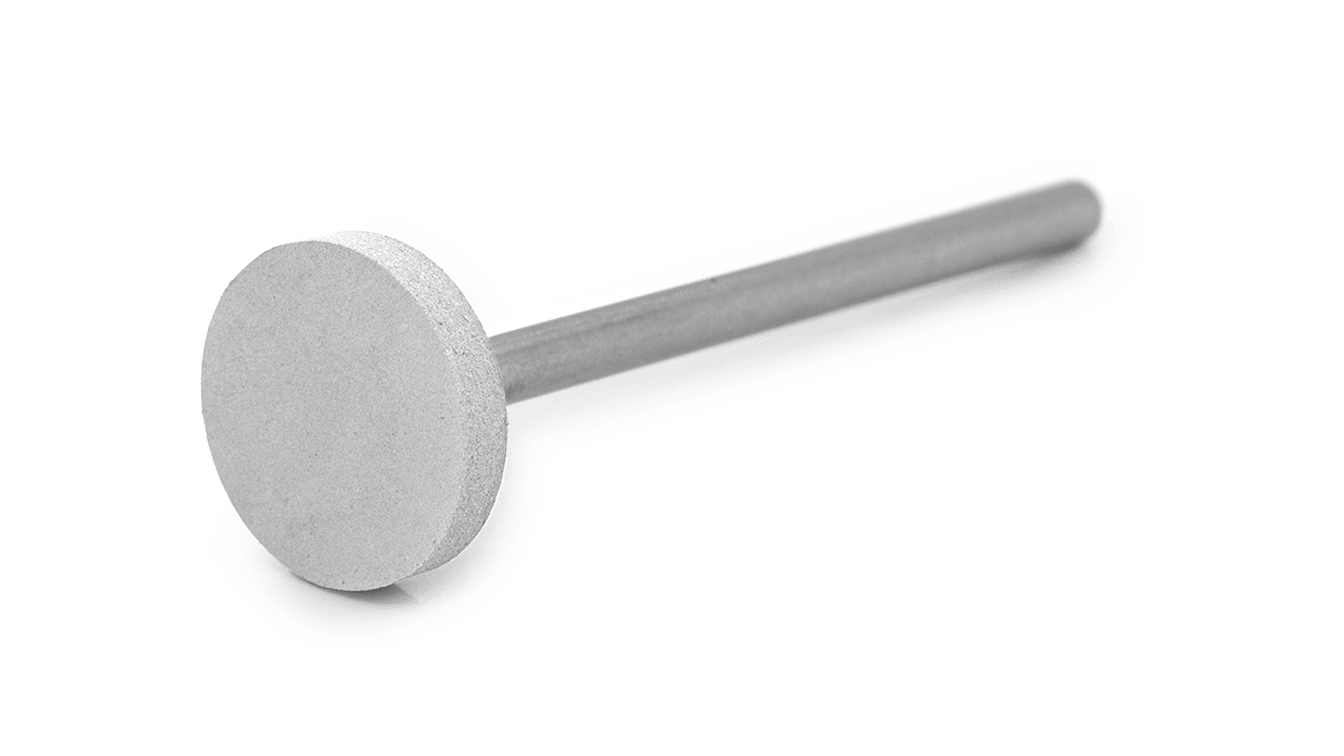 Polissoir Universal, blanc, roue, Ø 11 x 2 mm, souple, grain grossier, tige HP