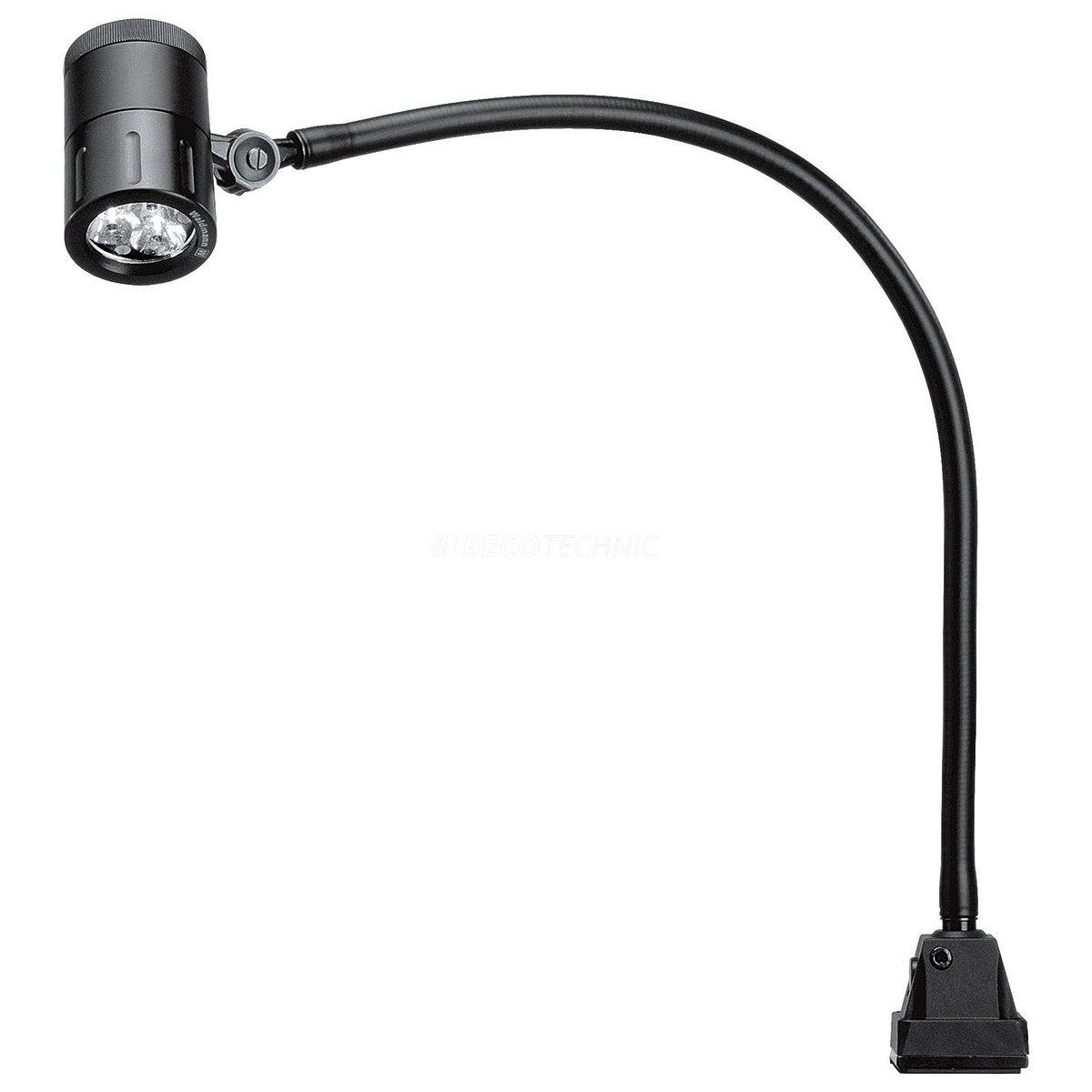 Waldmann eclairage LED pour machine MCTFL 3 N boîte/tringlerie aluminium anodisé couleur noir 7 watt, spot avec
angle de rayonnement de 10